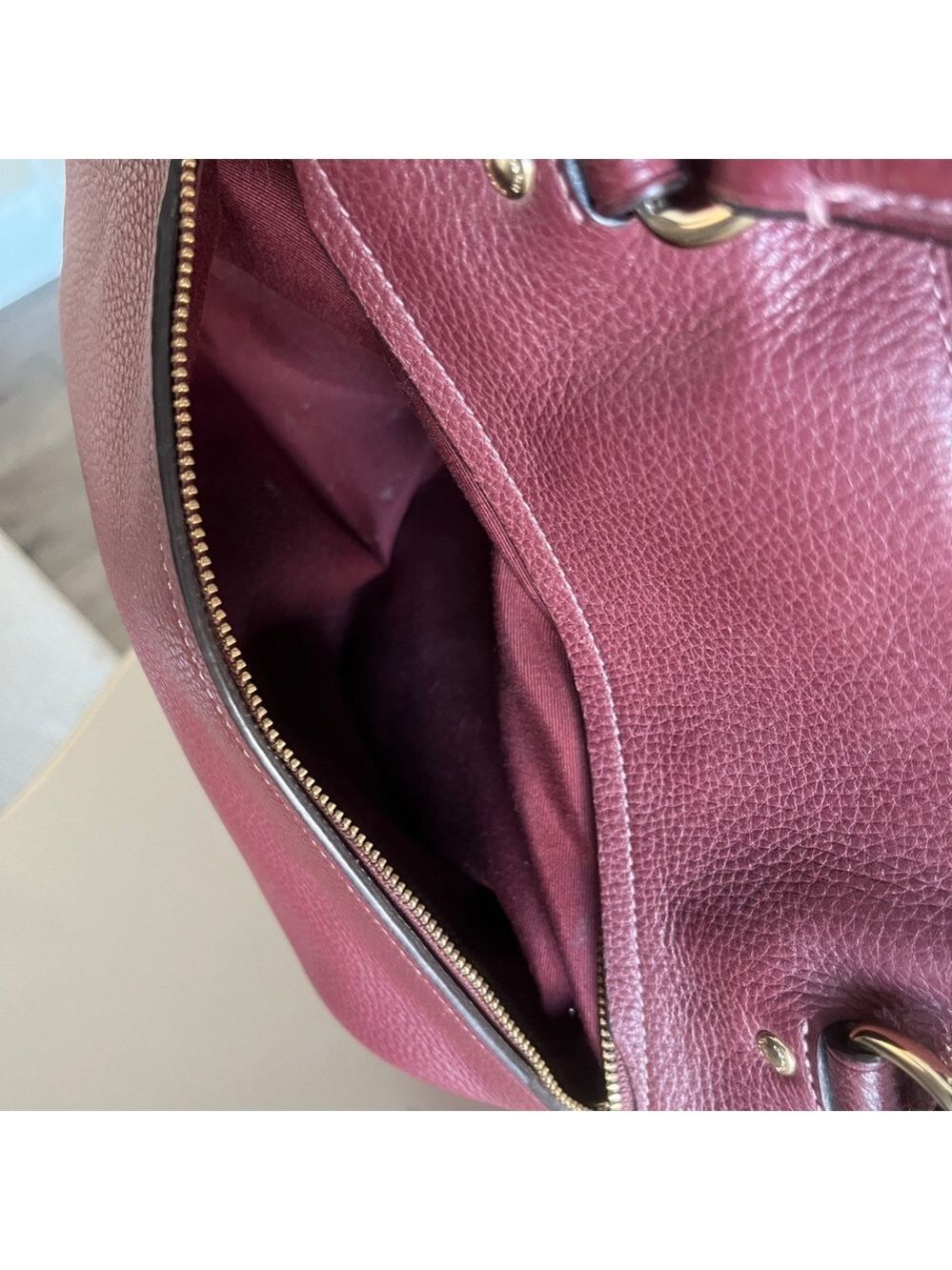 Vintage Leather Coach Handbag - Picture 5 of 16